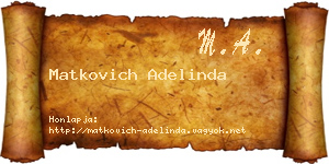 Matkovich Adelinda névjegykártya